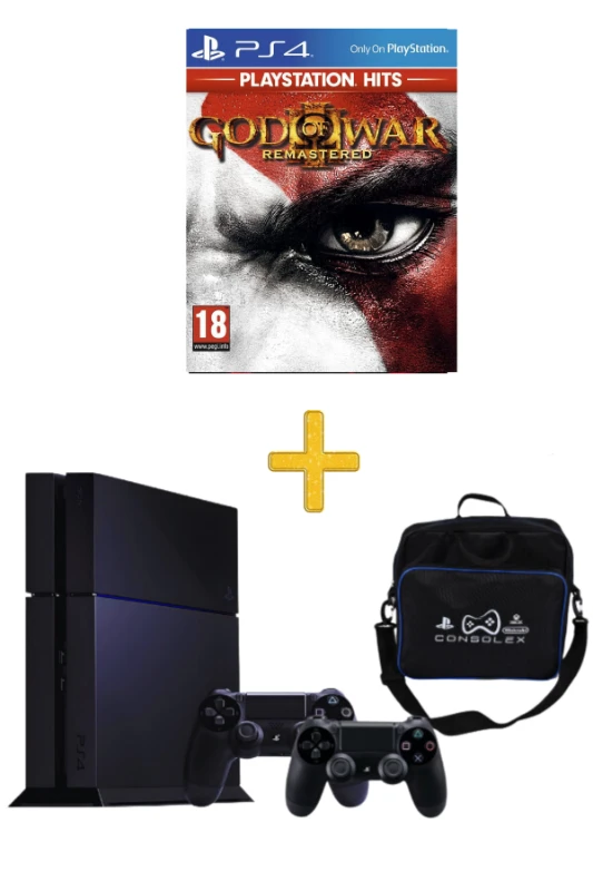 Sony PlayStation 4 Standart 1TB + Çift Kol + God of War 3 Disk Oyun + ConsoleX Çanta (Yenilenmiş)