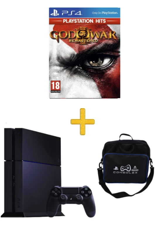 Sony PlayStation 4 Standart 1TB + Tek Kol + God of War 3 Disk Oyun + ConsoleX Çanta (Yenilenmiş)