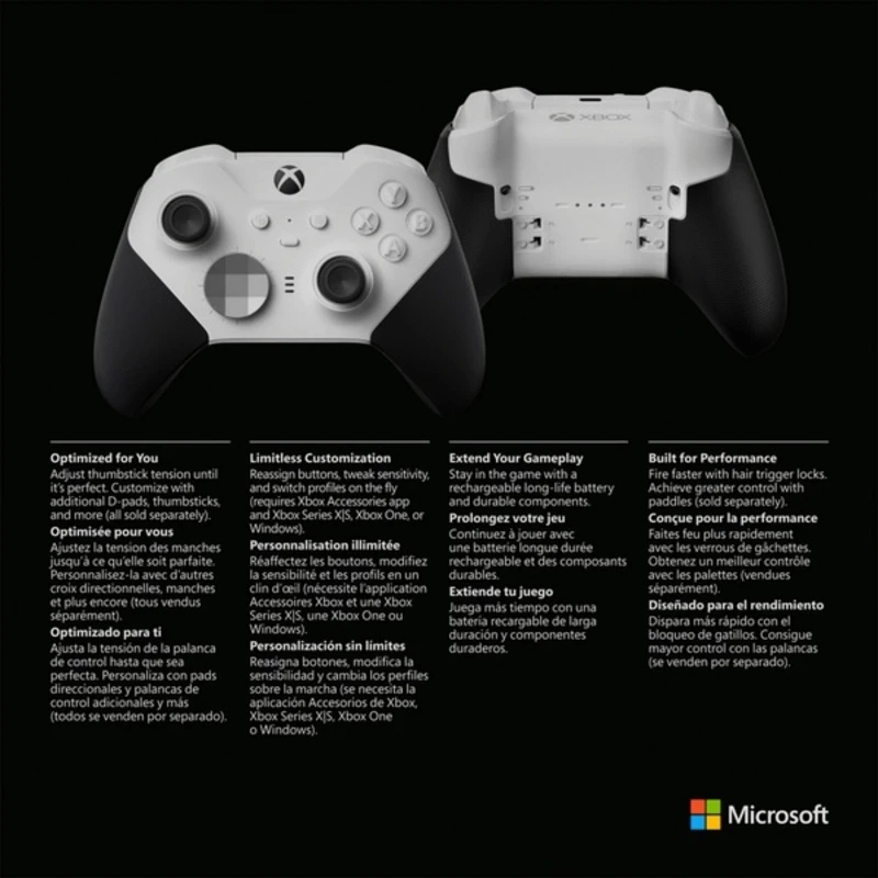 Microsoft Xbox Wireless Controller Elite Series 2 Core Beyaz Oyun Kolu