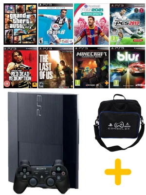PLAYSATİON 3 SLİM KASA + TEK KOL + 500 GB + 50+ OYUN +CONSOLEX PS3