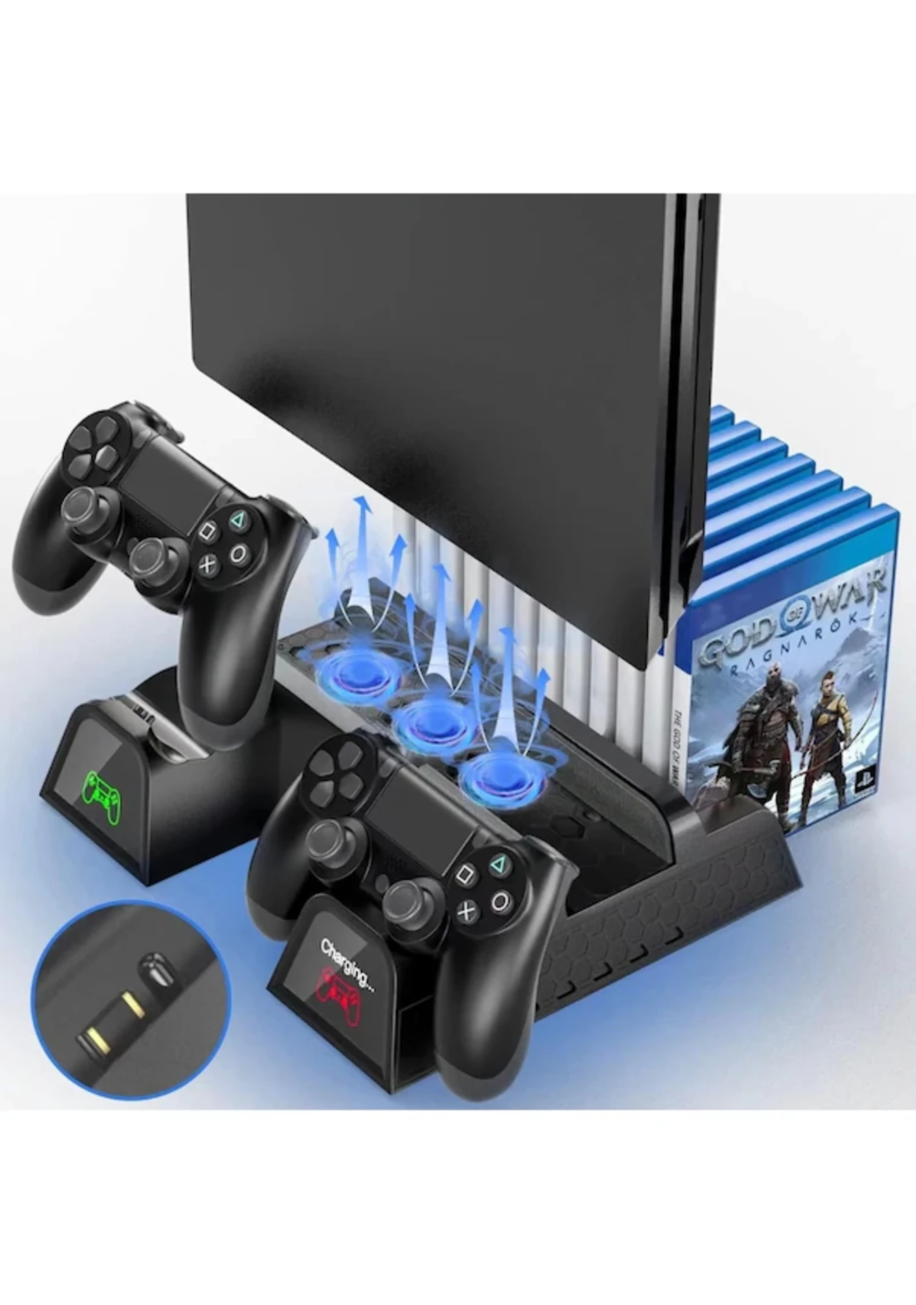 PS4 DualShock 4 Kontrolcü Şarj İstasyonu – 2'li Hızlı Şarj Ünitesi