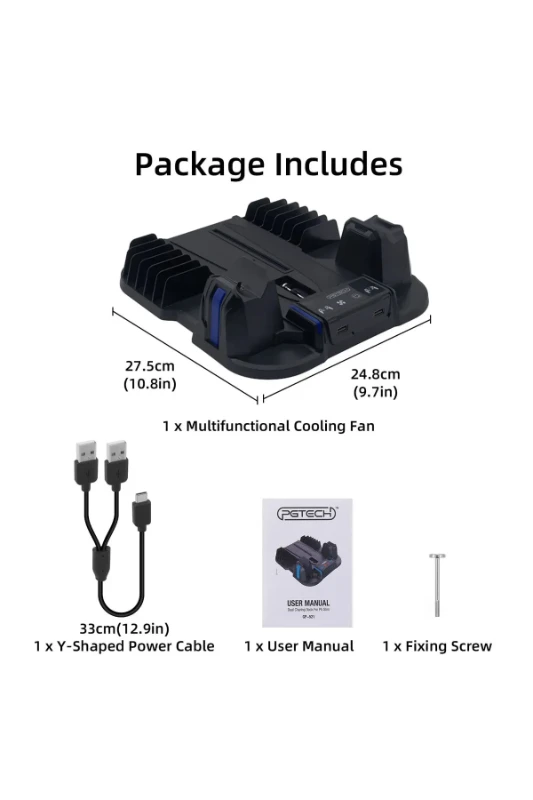  Çok İşlevli Şarj İstasyonu ve Disk Rafı – PS5 Slim Uyumlu Stand - GP-521