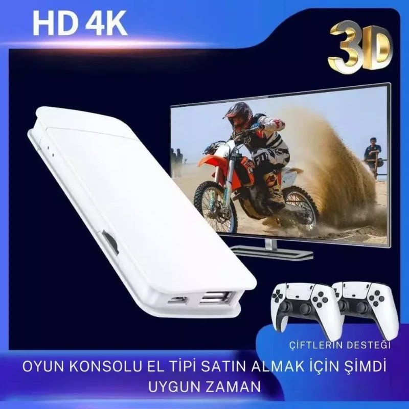  P5 2.4G Wireless Kablosuz Controller – 3D 4K HD Klasik Retro Atari Video Game Oyun Konsolu