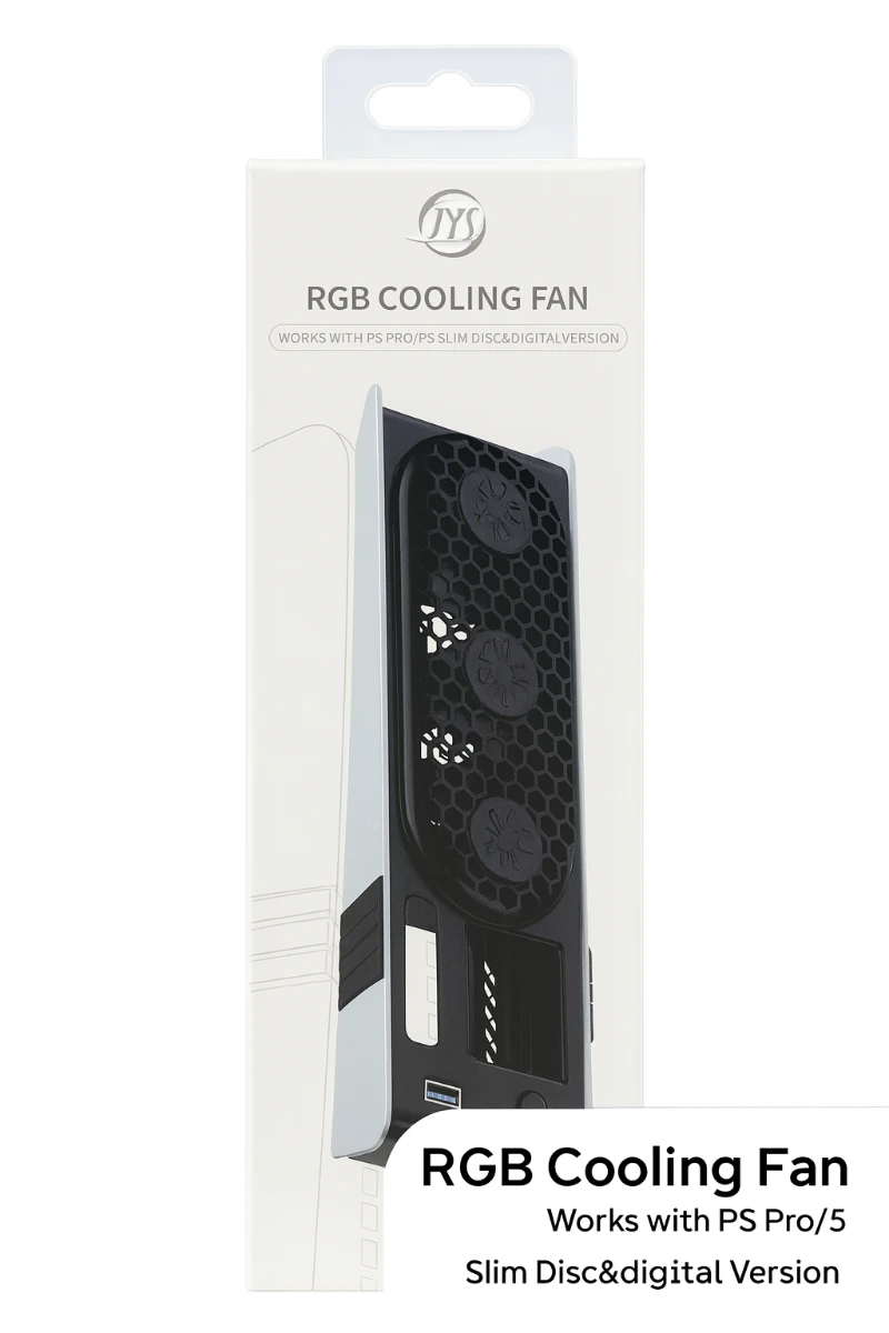 PS5 Pro & PS5 Slim Uyumlu RGB Soğutucu Fan – Sessiz Üçlü Fan ve LED Aydınlatma CL-02