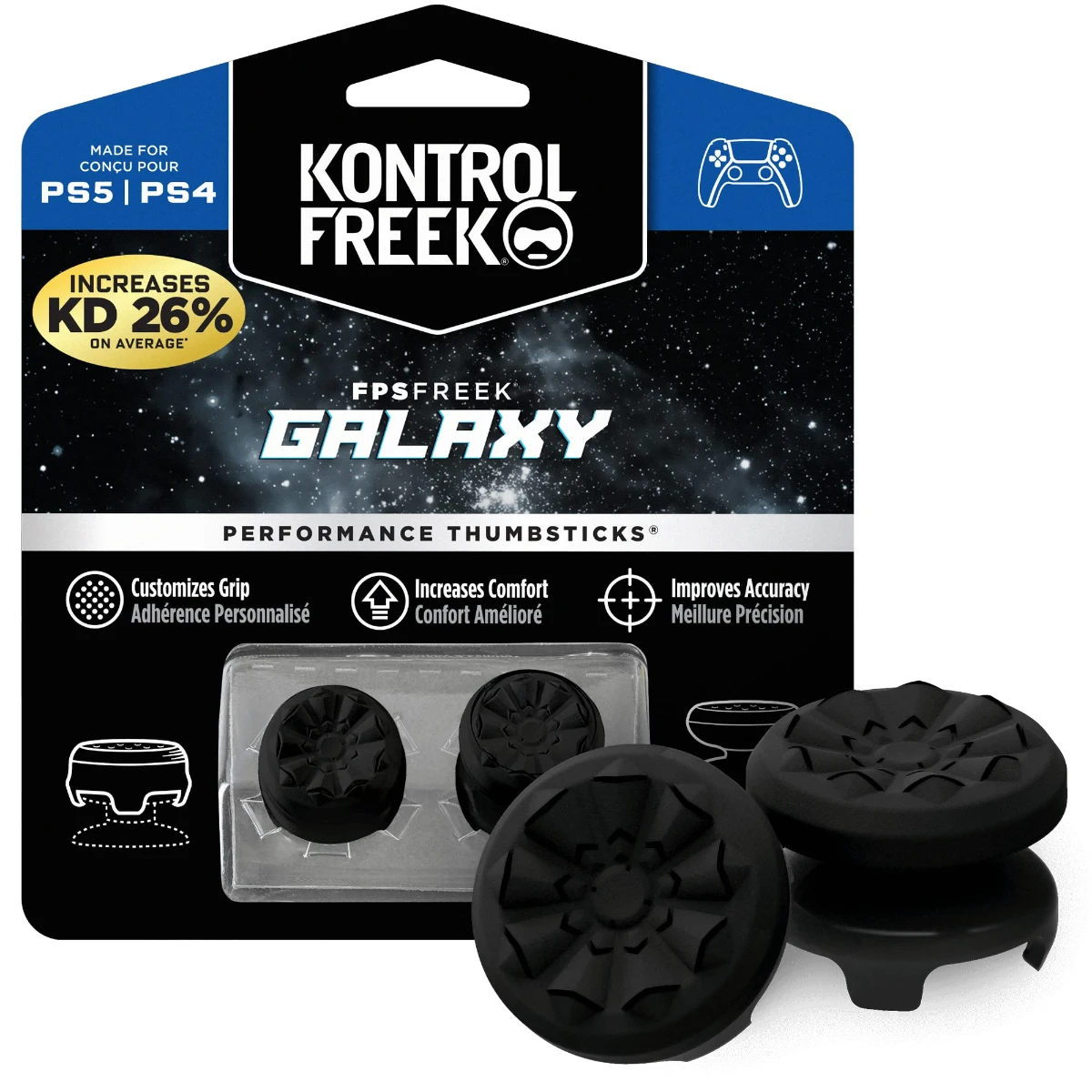 KontrolFreek FPS Freek CQC-X Performance Thumbsticks – PS5 / PS4 Uyumlu Analog Başlık – Siyah-CL45