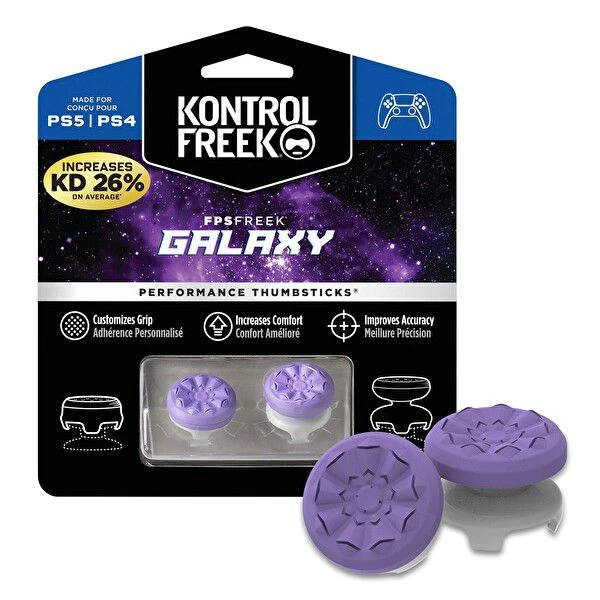 KontrolFreek FPS Freek Galaxy Thumbsticks – PS5 / PS4 Uyumlu Analog Başlık – Mor-CL42