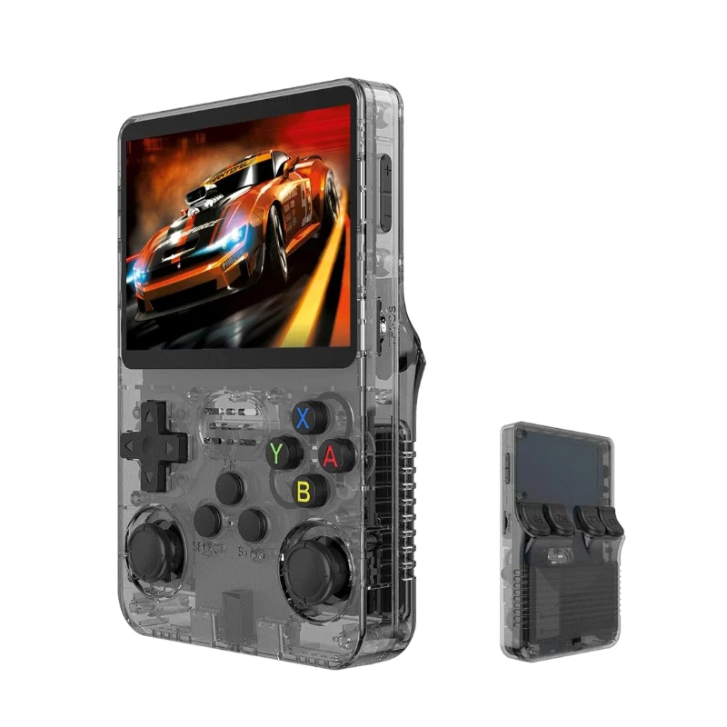 R36S Retro El Oyun Konsolu – 3,5" IPS Ekranlı, 15.000+ Oyun Yüklü, Taşınabilir Cihaz - SİYAH