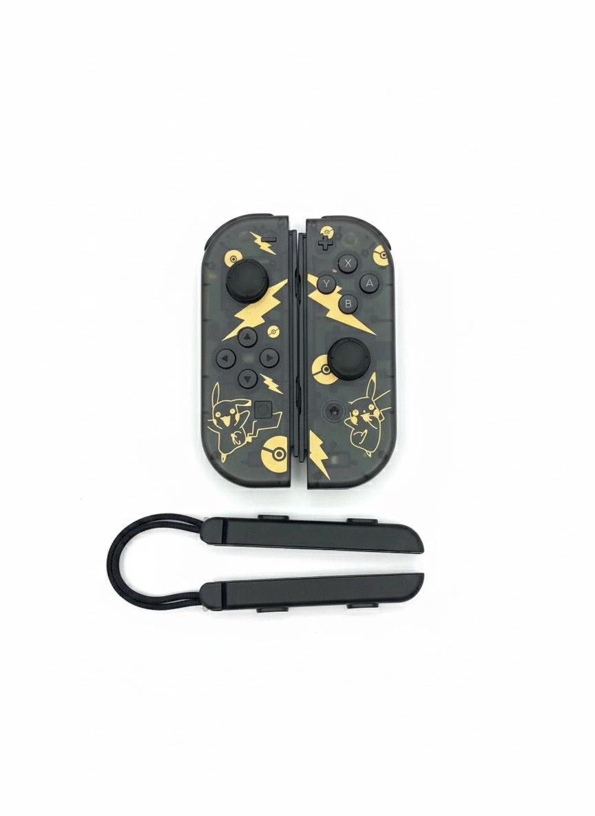 JOY-09 Kablosuz Bluetooth Çiftli Game Controller – Switch Uyumlu Siyah / Sarı Özel Desenli Oyun Kol