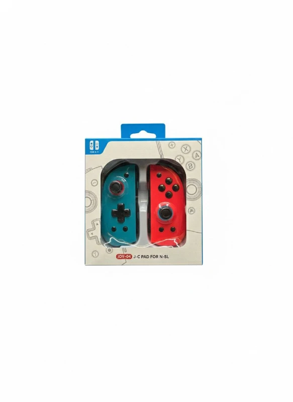 JOY-04 Çiftli Kablosuz Bluetooth Gamepad – Switch Uyumlu Kırmızı / Mavi Oyun Kolu Seti