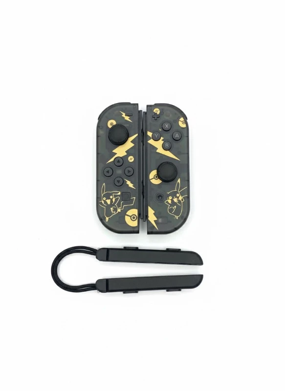 JOY-09 Kablosuz Bluetooth Çiftli Game Controller – Switch Uyumlu Siyah / Sarı Özel Desenli Oyun Kol