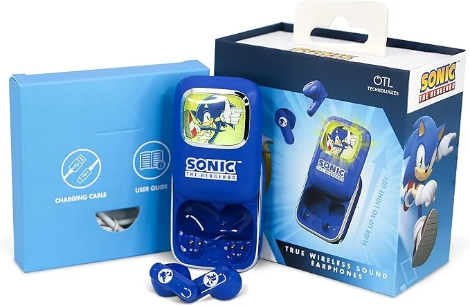 Sonic The Hedgehog TWS Slide Bluetooth 5.3 Kablosuz Kulaklık – LED Ekranlı Sürgülü Kutu
