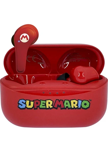 Super Mario TWS Bluetooth 5.3 Kablosuz Kulaklık – Kırmızı – ConsoleX