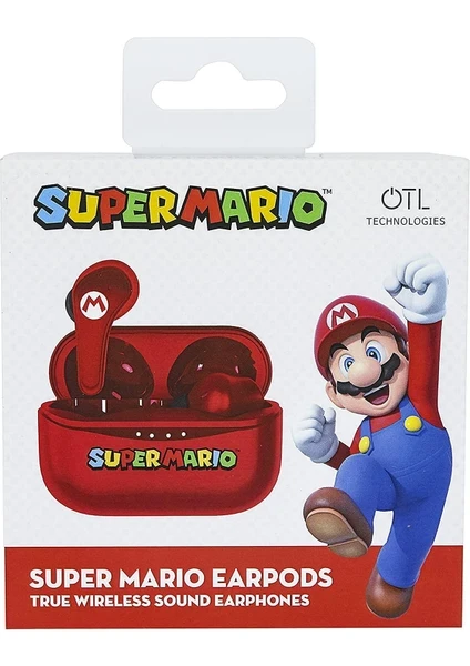Super Mario TWS Bluetooth 5.3 Kablosuz Kulaklık – Kırmızı – ConsoleX