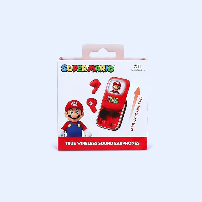 Super Mario TWS Slide Bluetooth 5.3 Kablosuz Kulaklık – LED Ekranlı Sürgülü Kutu – Mikrofonlu – IPX