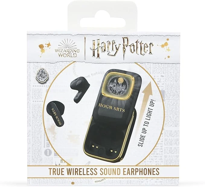 Harry Potter Hogwarts TWS Slide Bluetooth 5.3 Kablosuz Kulaklık – LED Ekranlı Sürgülü Kutu