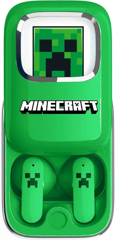 Minecraft TWS Slide Bluetooth 5.3 Kablosuz Kulaklık – LED Ekranlı Sürgülü Kutu – Mikrofonlu – IPX4 