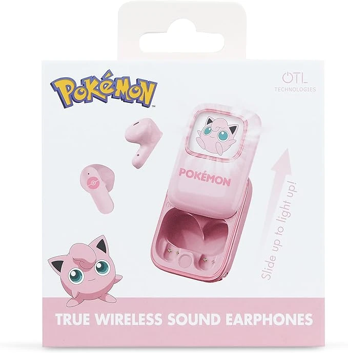 Pokémon Jigglypuff TWS Slide Bluetooth 5.3 Kablosuz Kulaklık – LED Ekranlı Sürgülü Kutu