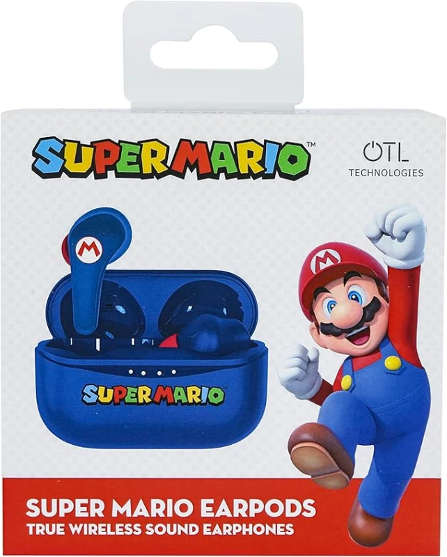 Super Mario TWS Bluetooth 5.3 Kablosuz Kulaklık – Mavi – ConsoleX