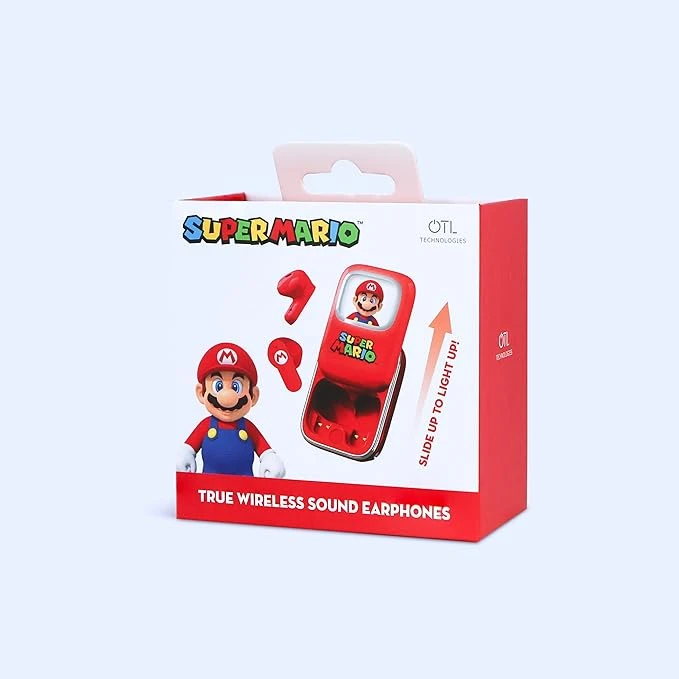 Super Mario TWS Slide Bluetooth 5.3 Kablosuz Kulaklık – LED Ekranlı Sürgülü Kutu – Mikrofonlu – IPX
