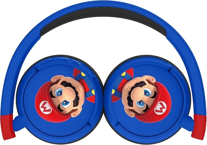 OTL Super Mario Kablosuz Bluetooth 5.3 Kulak Üstü Çocuk Kulaklığı – Kırmızı Mavi (SM1016)