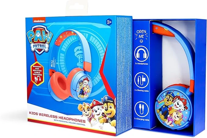 OTL Paw Patrol Kablosuz Bluetooth 5.3 Kulak Üstü Çocuk Kulaklığı – Mavi Kırmızı (PAW981)