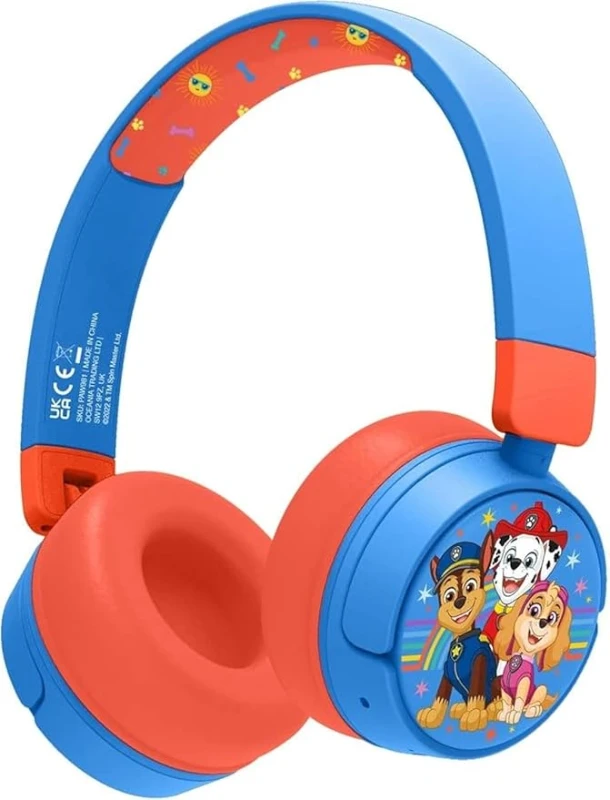 OTL Paw Patrol Kablosuz Bluetooth 5.3 Kulak Üstü Çocuk Kulaklığı – Mavi Kırmızı (PAW981)