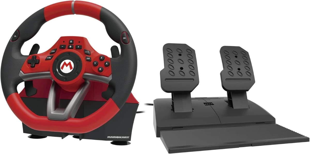 Hori Mario Kart Racing Wheel Pro Deluxe Direksiyon Seti – Nintendo Switch / PC Uyumlu (HOR-002)