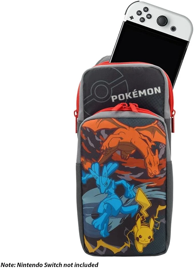 Nintendo Switch Pokémon Omuz Çantası – Pikachu & Charizard Tasarımlı – Resmî Lisanslı (NSW-BAG-POKE
