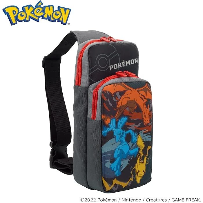 Nintendo Switch Pokémon Omuz Çantası – Pikachu & Charizard Tasarımlı – Resmî Lisanslı (NSW-BAG-POKE