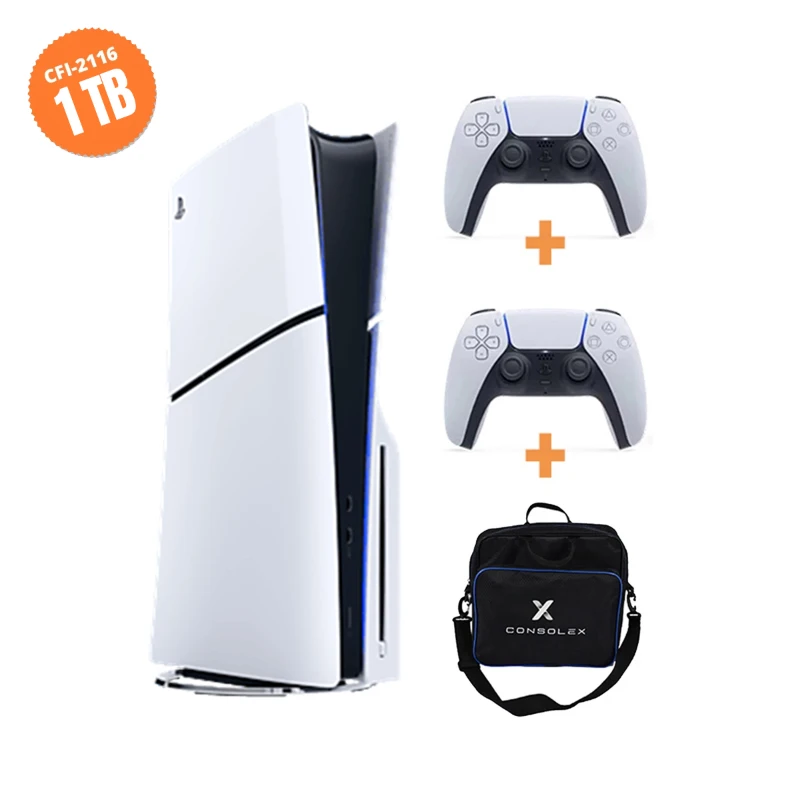Sony PlayStation 5 Slim Standart (CFI-2116 Avrupa) 1 TB + Çift Kol + ConsoleX Taşıma Çantası