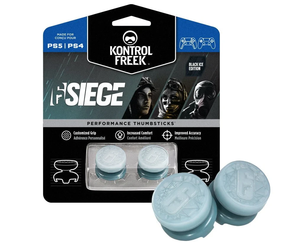 KontrolFreek Six Siege: Black Ice Thumbsticks – PS5/PS4 Uyumlu - CL51
