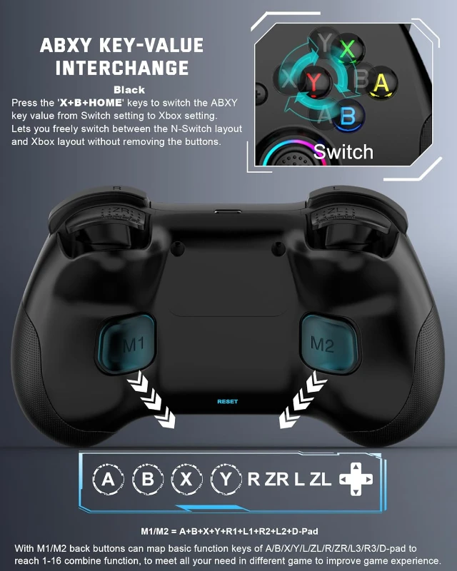 Z01-S Kablosuz Oyun Kolu – N.Switch, PC ve Android Uyumlu Gamepad -CL004