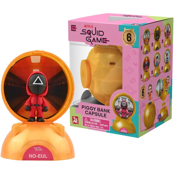 Squid Game Piggy Bank Capsule Sürpriz Figür – Kumbara Kapsül – 6 Farklı Model