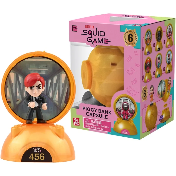 Squid Game Piggy Bank Capsule Sürpriz Figür – Kumbara Kapsül – 6 Farklı Model