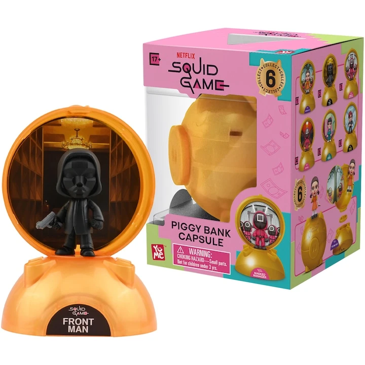 Squid Game Piggy Bank Capsule Sürpriz Figür – Kumbara Kapsül – 6 Farklı Model