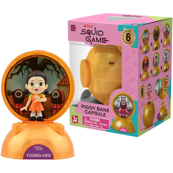 Squid Game Piggy Bank Capsule Sürpriz Figür – Kumbara Kapsül – 6 Farklı Model