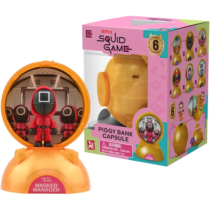 Squid Game Piggy Bank Capsule Sürpriz Figür – Kumbara Kapsül – 6 Farklı Model