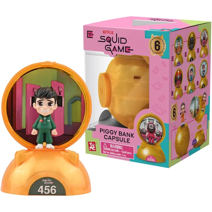 Squid Game Piggy Bank Capsule Sürpriz Figür – Kumbara Kapsül – 6 Farklı Model