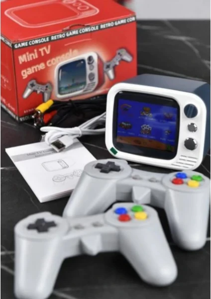 H7 Retro TV Oyun Konsolu – 3.5" Ekran + TV Çıkışı + Çift Kontrol Ünitesi