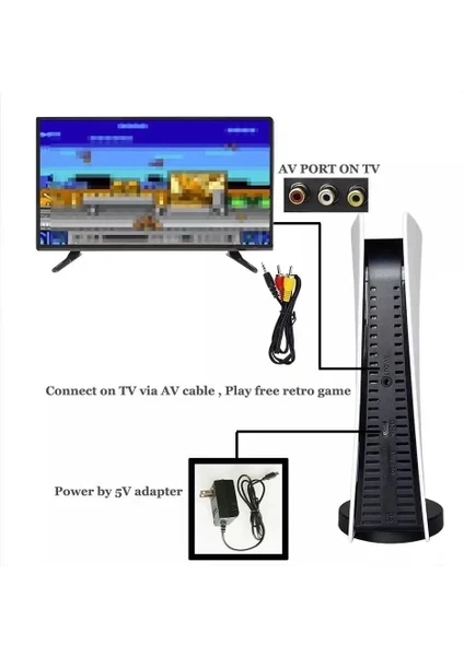 Game Station 8 Bit Atari Konsol – 200 Oyunlu, Çift Kollu, TV Bağlantılı Retro Set