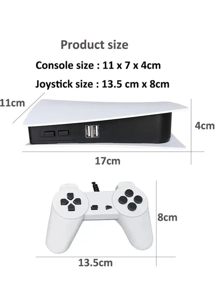 Game Station 8 Bit Atari Konsol – 200 Oyunlu, Çift Kollu, TV Bağlantılı Retro Set