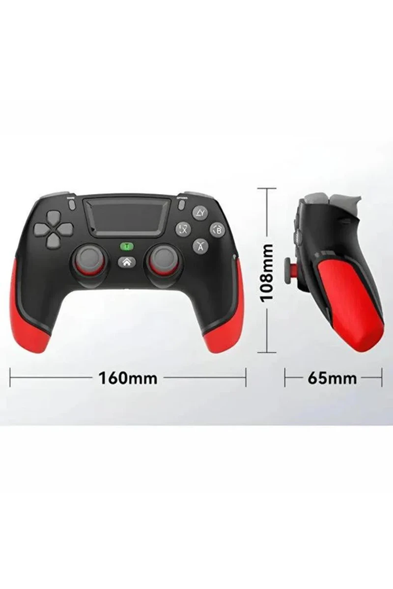 P08 Kablosuz Kırmızı-Siyah Gamepad – PS4 / PC / Android / N.Switch Uyumlu CL-PO8
