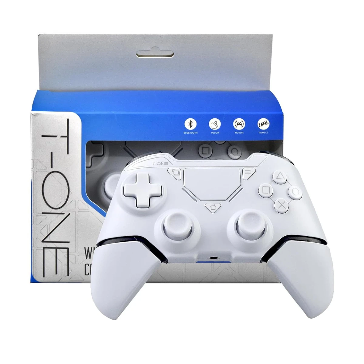 T-ONE Kablosuz Beyaz Gamepad – PS4 / PC / Android / iOS Uyumlu CL-T01