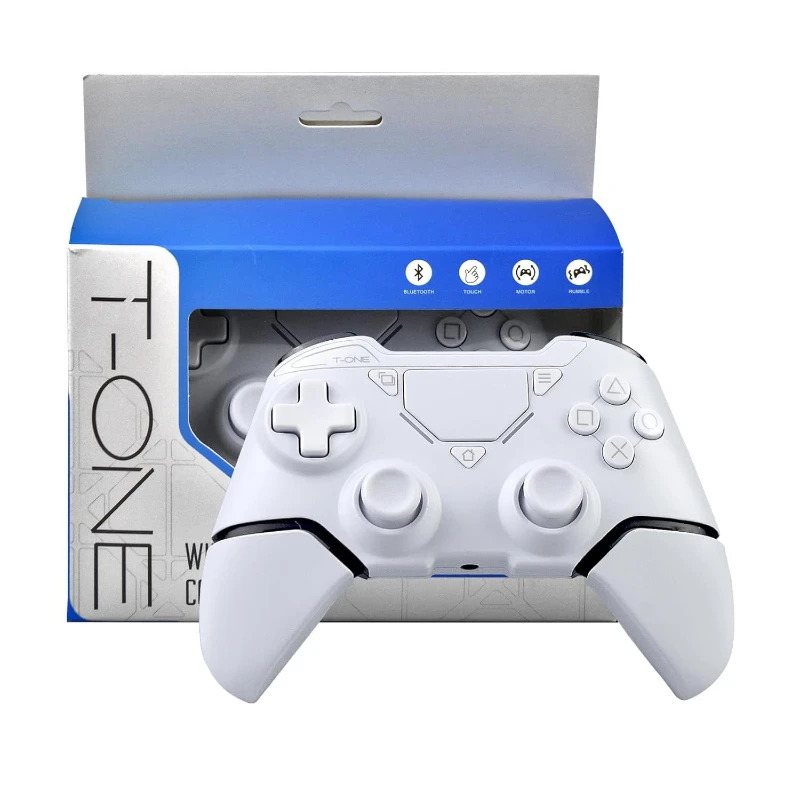 T-ONE Kablosuz Beyaz Gamepad – PS4 / PC / Android / iOS Uyumlu CL-T01