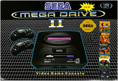 SEGA Mega Drive 2 – 16-Bit Retro Oyun Konsolu, 368 Oyunlu, Çift Kol