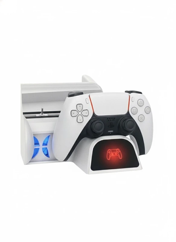 PS5 / PS5 Slim Uyumlu Soğutmalı Şarj İstasyonu – Çok Fonksiyonlu Şarj Standı CL-3532B