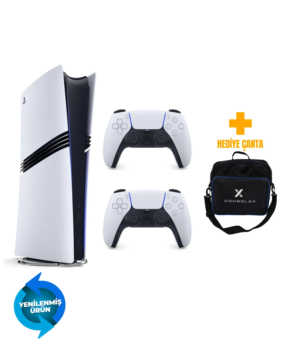 Sony PlayStation 5 Pro 2TB + Çift Kol + ConsoleX Çanta (Yenilenmiş – 2 Yıl Garantili)