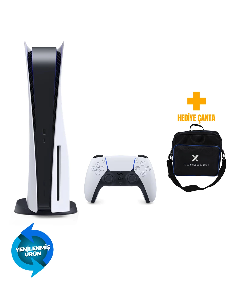 Sony PS5 825GB Standart Kasa (CD+Dijital) + Tek Kol + ConsoleX Çanta (Yenilenmiş – 2 Yıl Garantili)