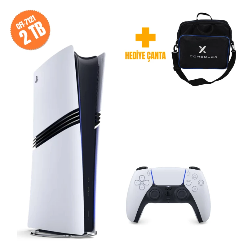 Sony PlayStation 5 Pro 2TB + Tek Kol (CFI-7121 Avrupa) + ConsoleX Çanta