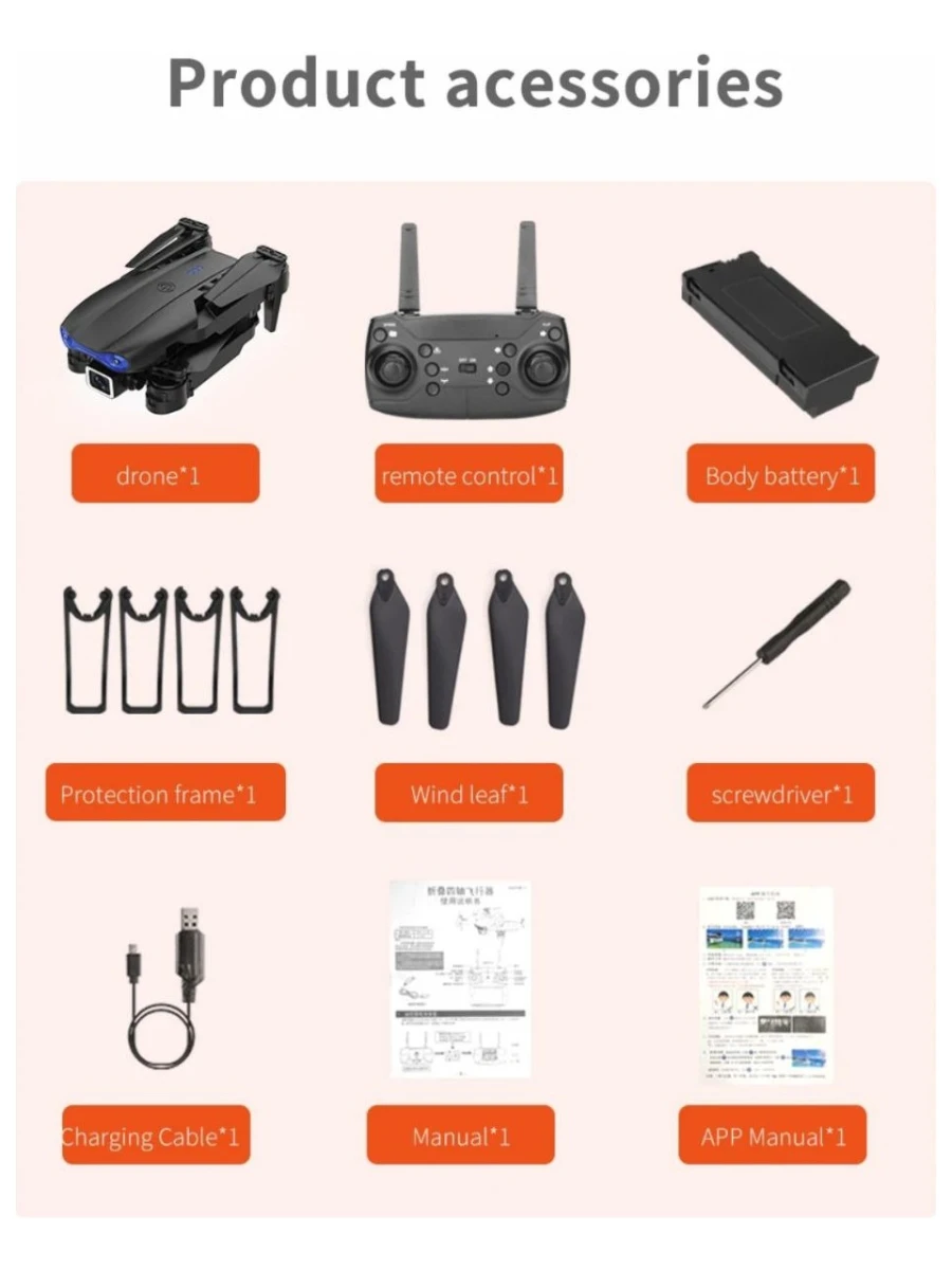 C5 Kameralı Drone WiFi Uygulama Kontrollü Katlanabilir Quadcopter – FPV Destekli